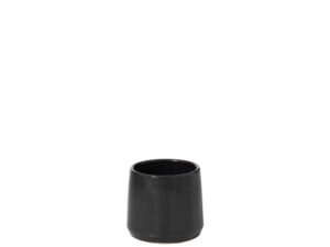 Bloempot Hessoro Keramiek Zwart H13,5 cm