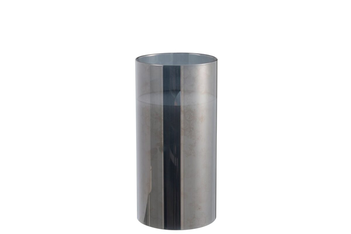 Ledlamp Rarronte grijs met cilindervorm, glanzende glaslook en zachte, sfeervolle uitstraling