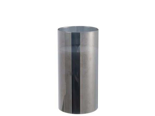 Ledlamp Rarronte grijs met cilindervorm, glanzende glaslook en zachte, sfeervolle uitstraling