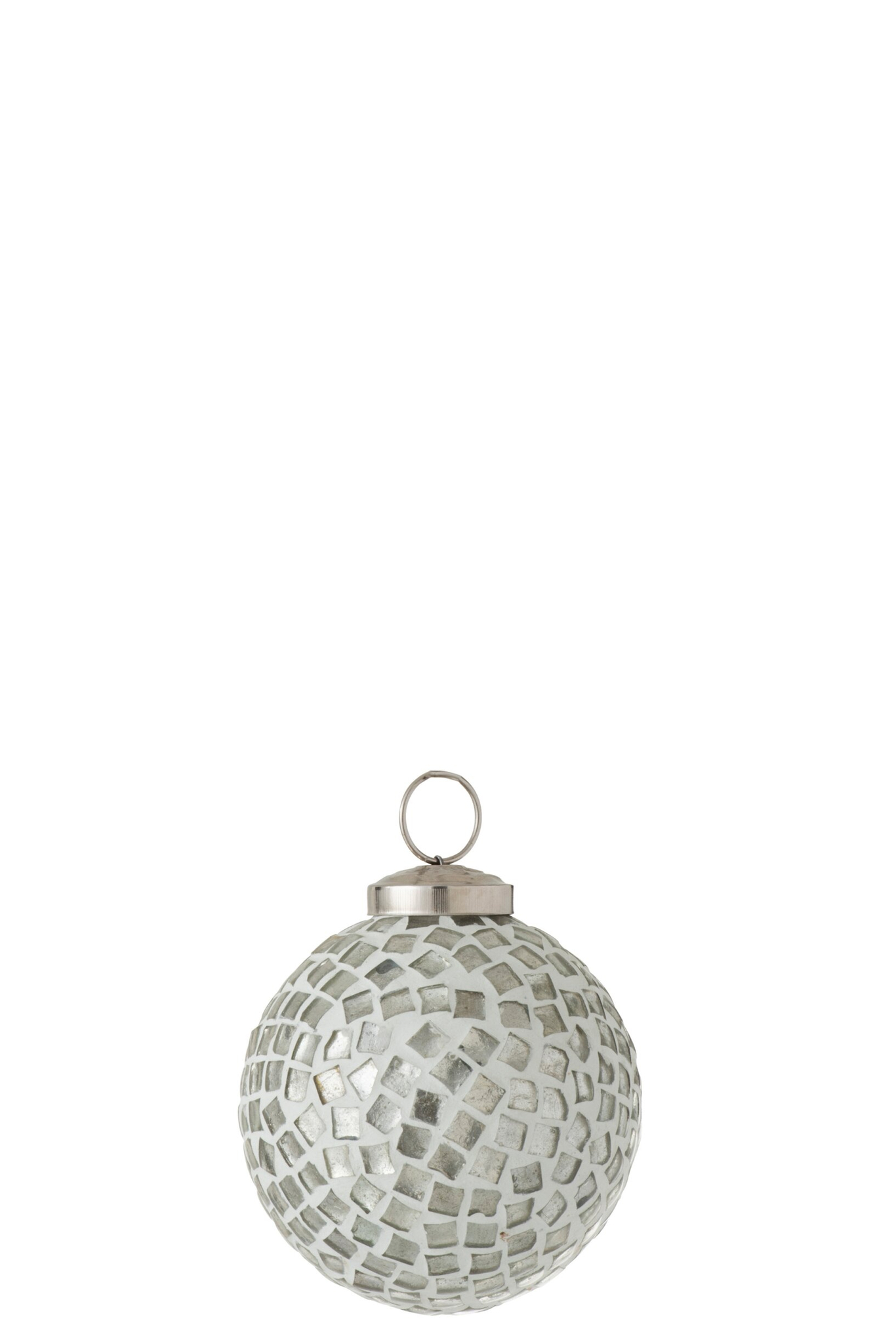 Kerstballen Faanel Glas Zilver - Afbeelding 3