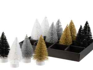 Kerstboom Stillona Kunststof Zilver H13 cm