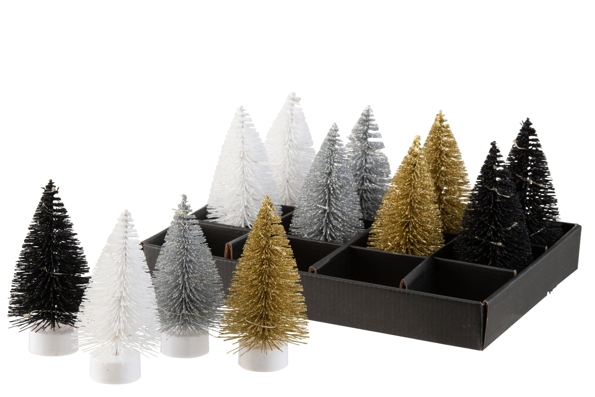Kerstboom Stillona Kunststof Zilver H13 cm