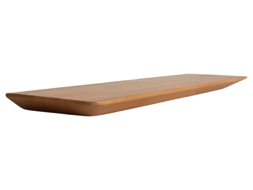 Wandplank Phoebe Teak van natuurlijk teakhout, slank en compact met warme houtnerf