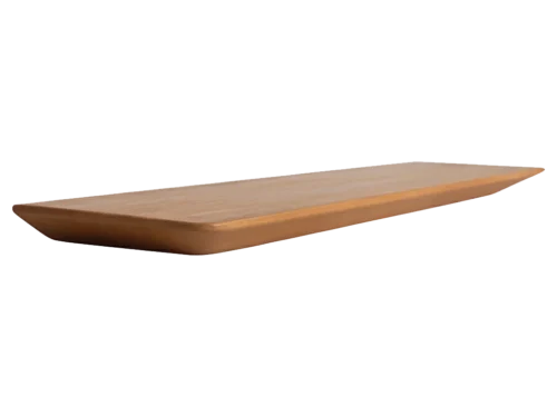 Wandplank Goorira Teak van massief teakhout met zwevend design en warme, tijdloze uitstraling