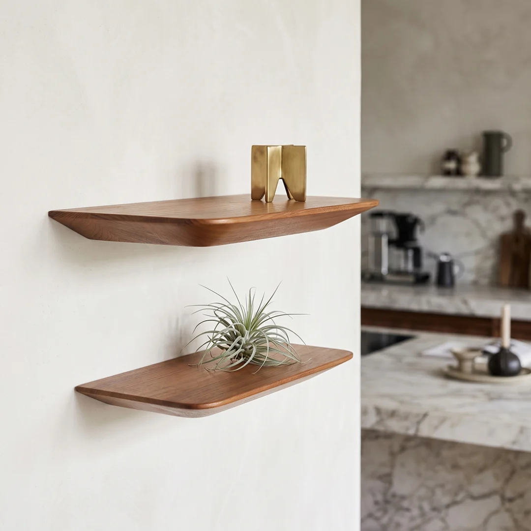 Wandplank Kaurmira Teak - Set van 2 - Afbeelding 7
