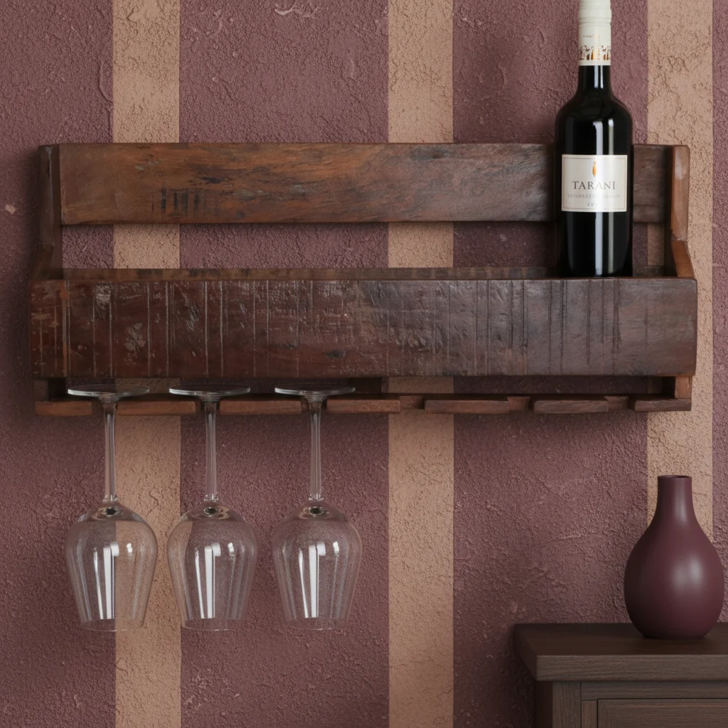 Wijnrek Braulvia Hout Bruin - Afbeelding 7