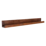 Wandplank Pirrum hout, bruine gerecyclede plank met opstaande rand en industriële uitstraling