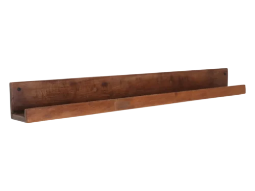Wandplank Pirrum hout, bruine gerecyclede plank met opstaande rand en industriële uitstraling