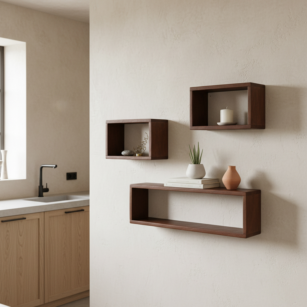 Wandplank Vooltino Hout 22 cm - Afbeelding 6