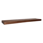 Wandplank Klierdane Hout van gerecycled hout, bruin, zwevend ontwerp met robuuste patina uitstraling