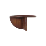 Wandplank Daatin van bruin mangohout met afgeronde vorm en compact ontwerp