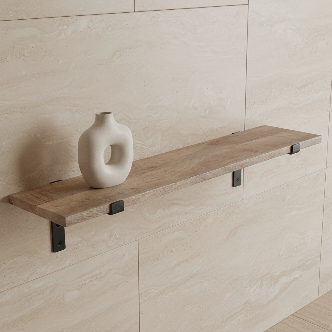 Wandplank Rieskan Mangohout 80 cm - Afbeelding 2