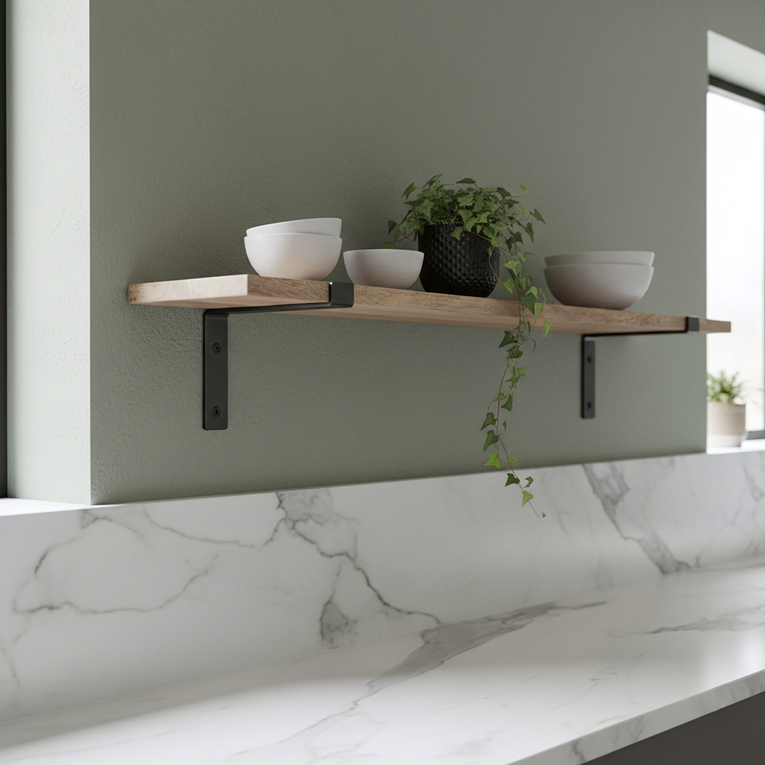 Wandplank Rieskan Mangohout 80 cm - Afbeelding 3