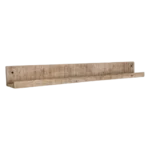Hudella wandplank van mangohout met opstaande rand en natuurlijke houtnerf