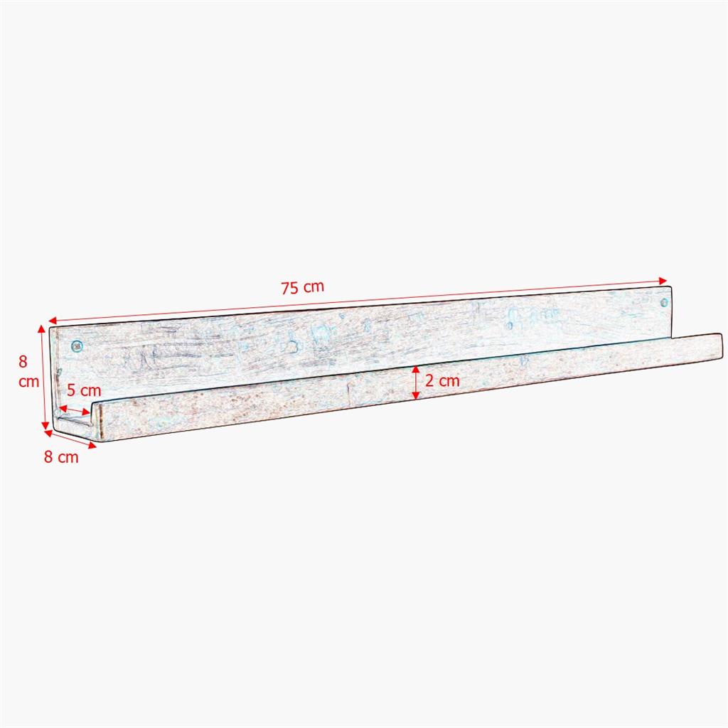 Wandplank Hudella Mangohout - Afbeelding 7