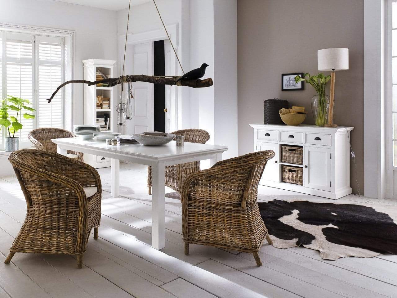 Dressoir Sleelvira Wit 125 cm - Afbeelding 4