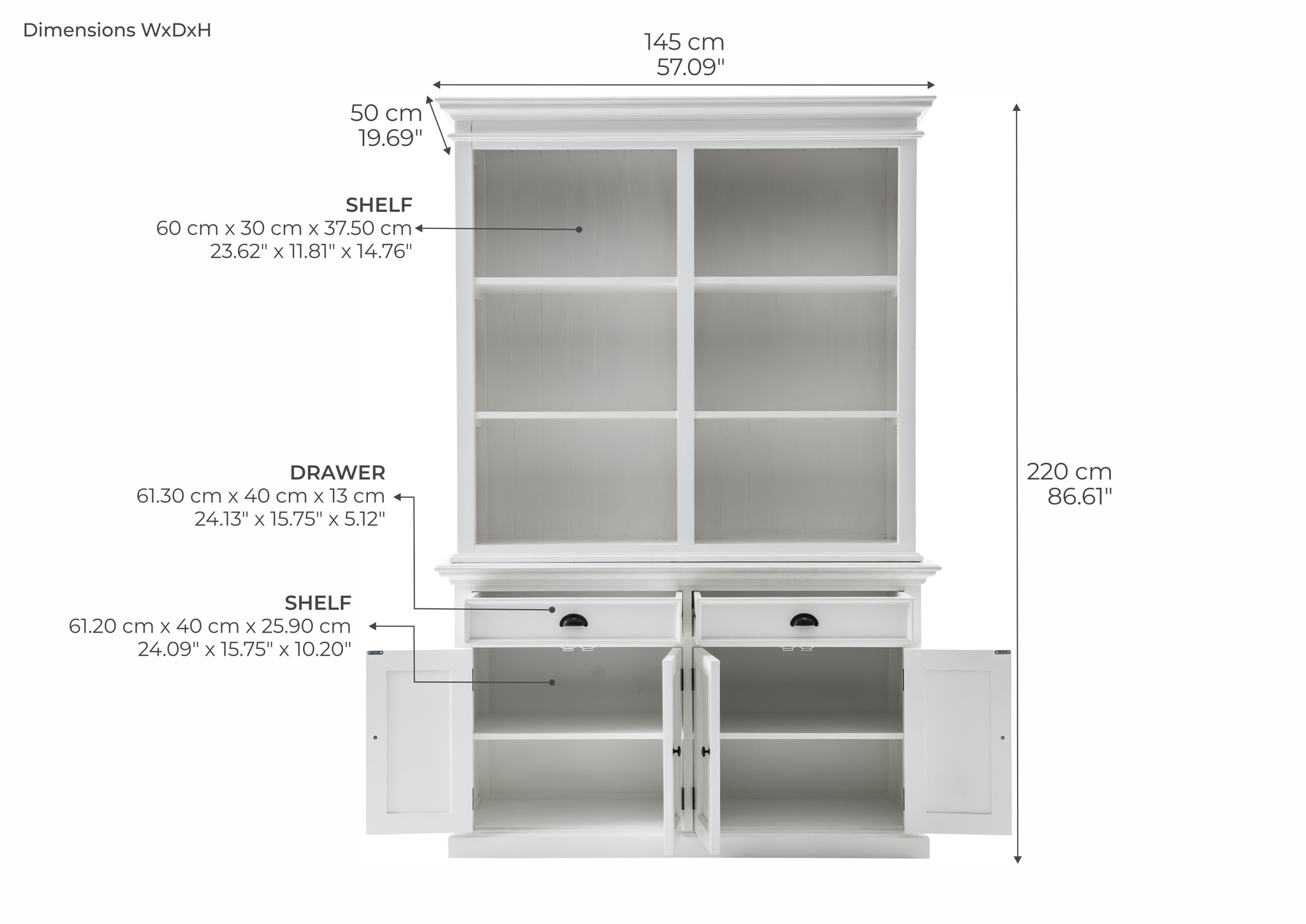 Buffetkast Vimmello Wit - Afbeelding 5