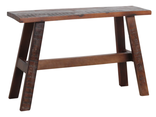 Zitbank Raurdira van bruin FSC gerecycled hout met industriële uitstraling en compact, authentiek design