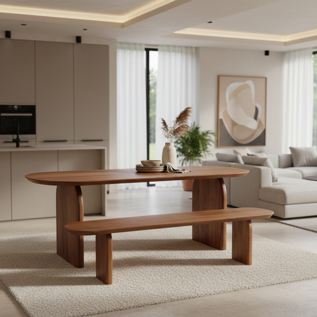 Eetkamerbank Biedol Mangohout Bruin - Afbeelding 4