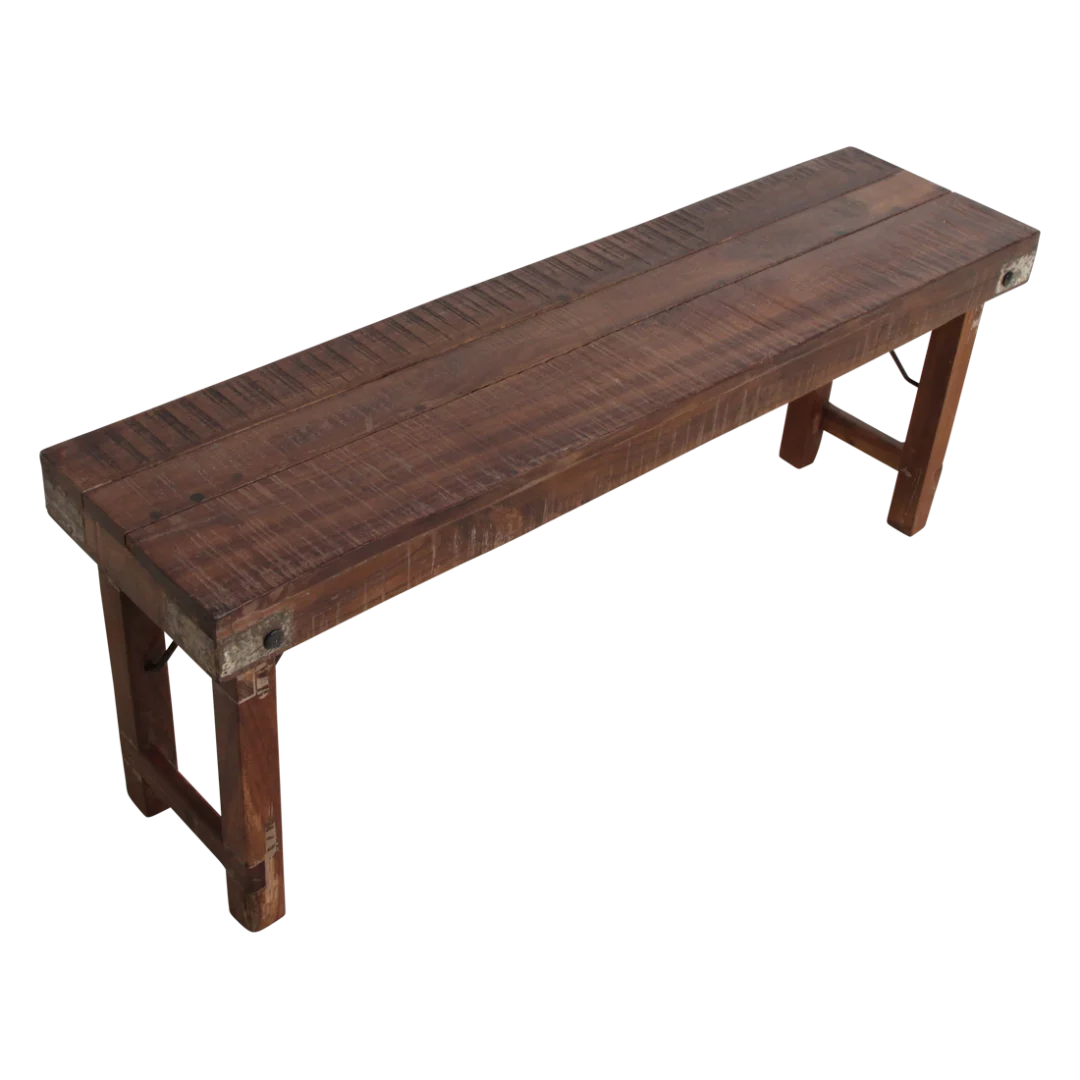 Eetkamerbank Susso 120X30 120x30 cm bruin hout - Afbeelding 3
