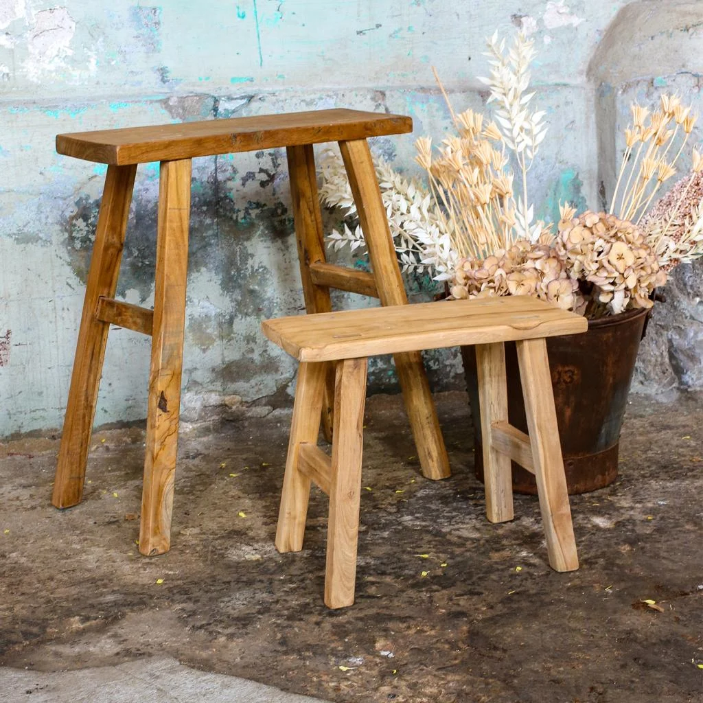 Bankje Grierro Teak Naturel - Afbeelding 5