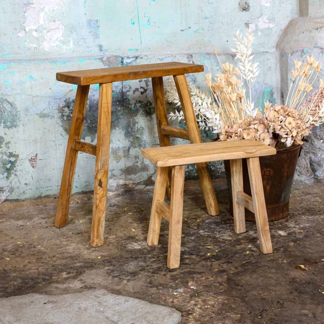 Bankje Gredoro naturel hout hout - Afbeelding 5
