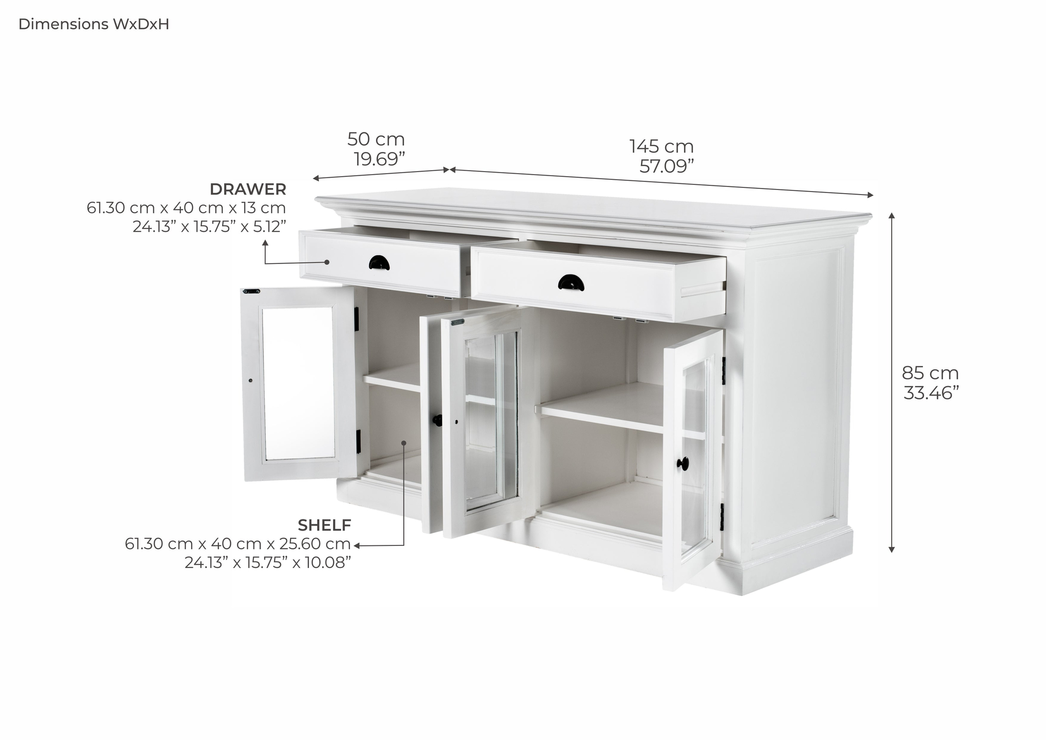 Dressoir Braansy Wit - Afbeelding 16