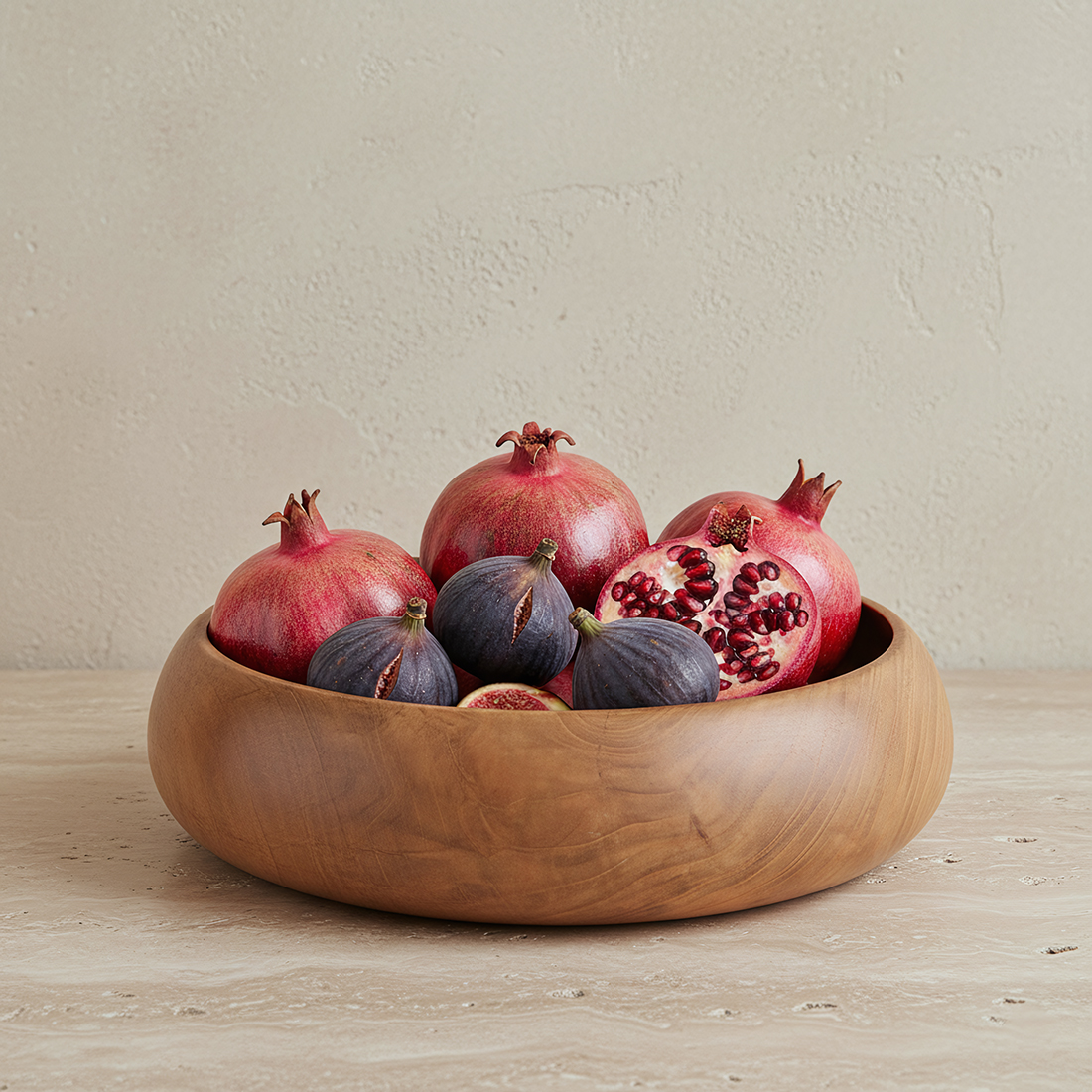 Schaal Vussen Teak Naturel - Afbeelding 2