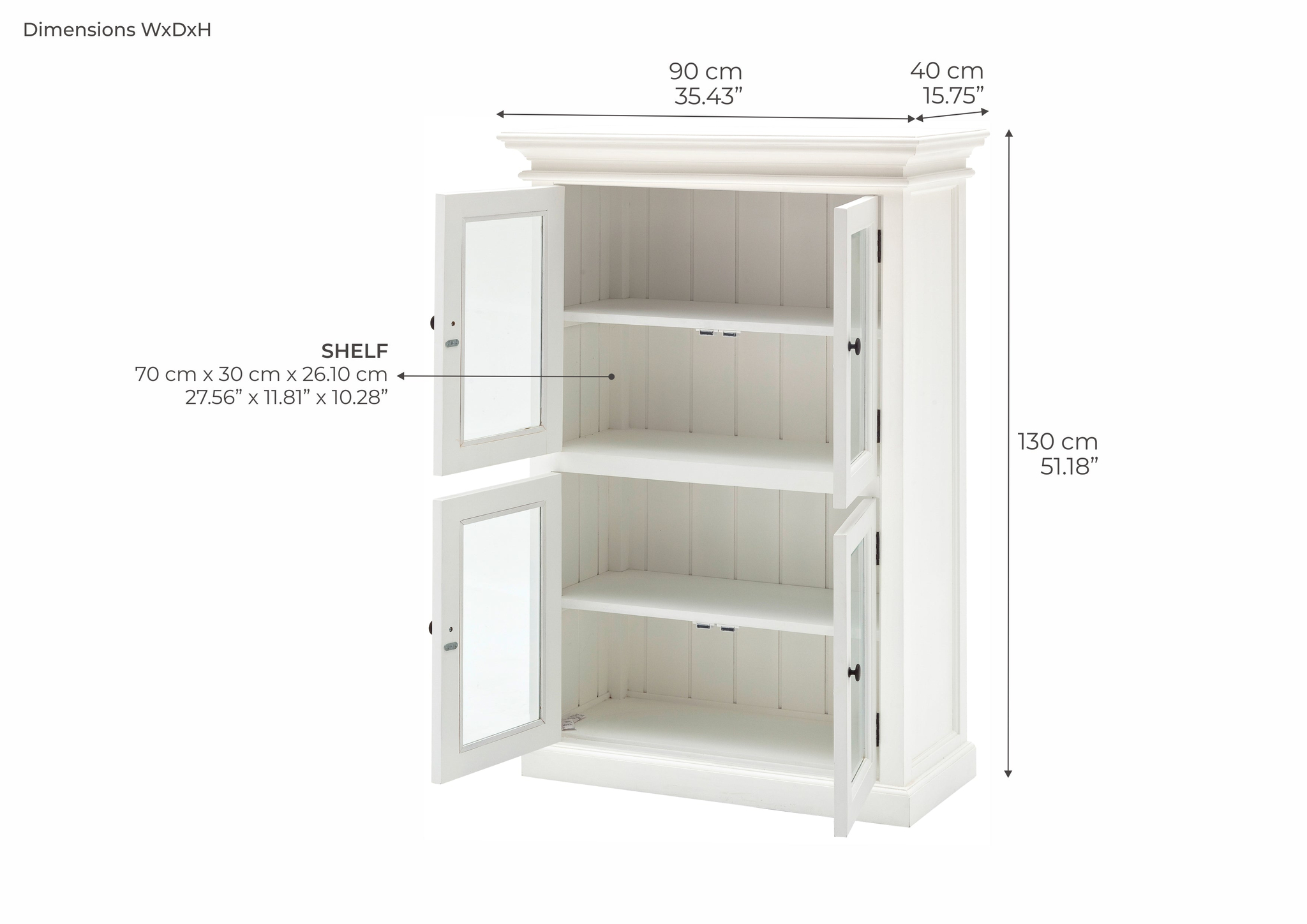 Kast Sleissano Wit 90 cm - Afbeelding 7