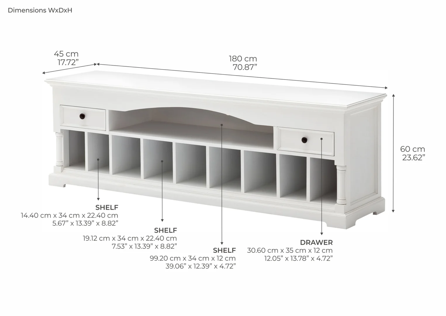Tv meubel Meubel Zabella mdf - Afbeelding 6