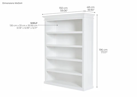 Boekenkast Gaavone Wit - Afbeelding 3