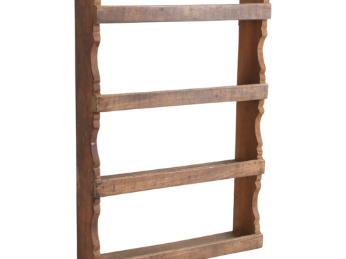 Kruidenrek Reestum Hout met vier etages van bruin gerecycled hout, robuust en smal design