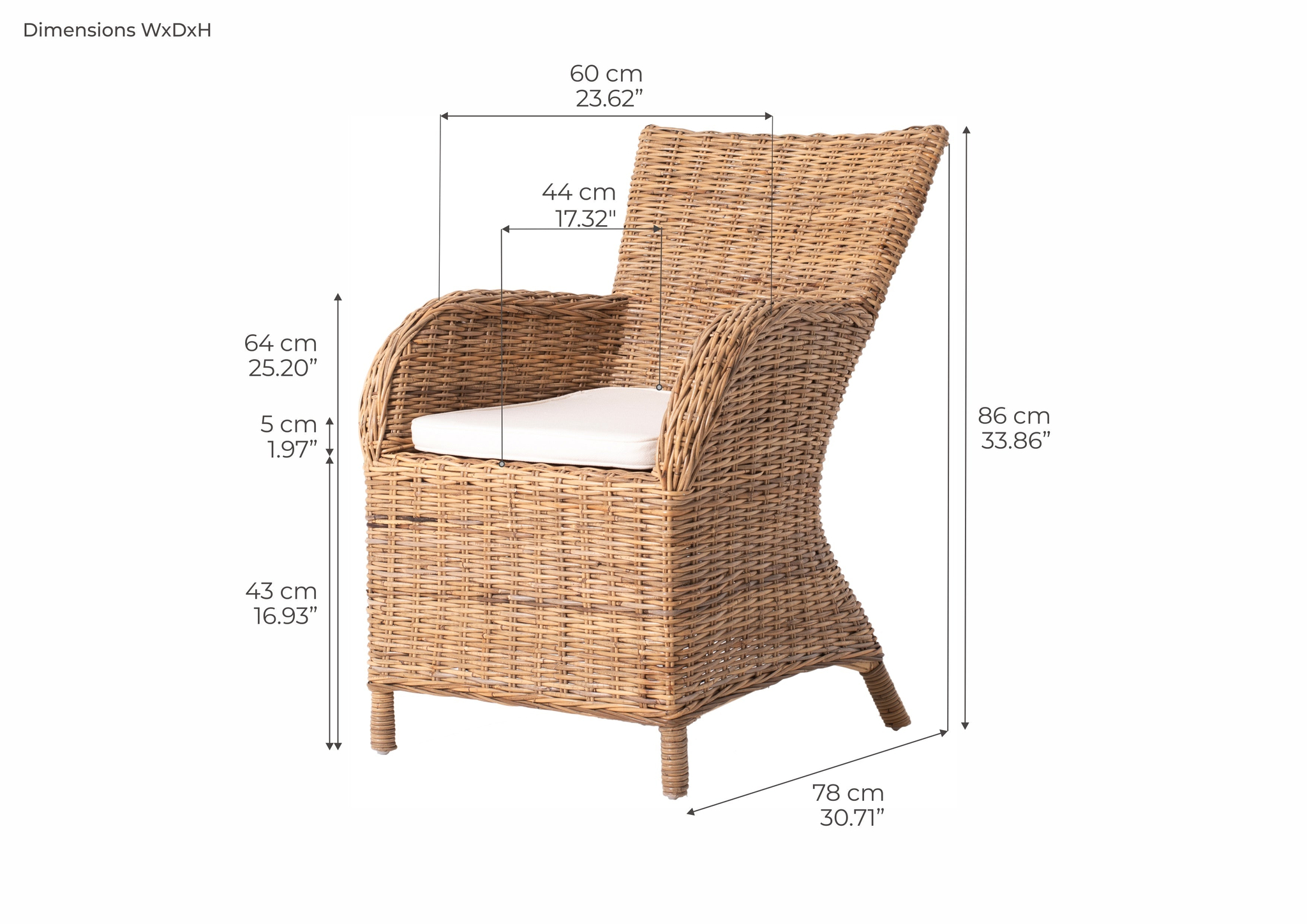 Fauteuil Flardora MDF Wit - Set van 2 - Afbeelding 5