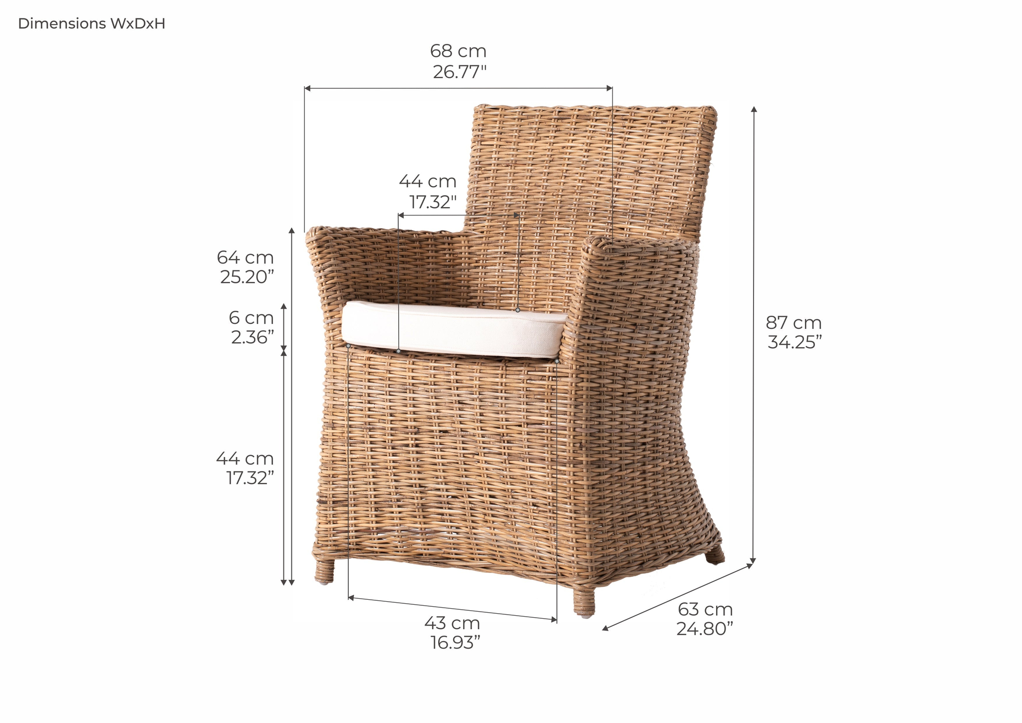 Fauteuil Flooltir MDF Wit - Set van 2 - Afbeelding 8