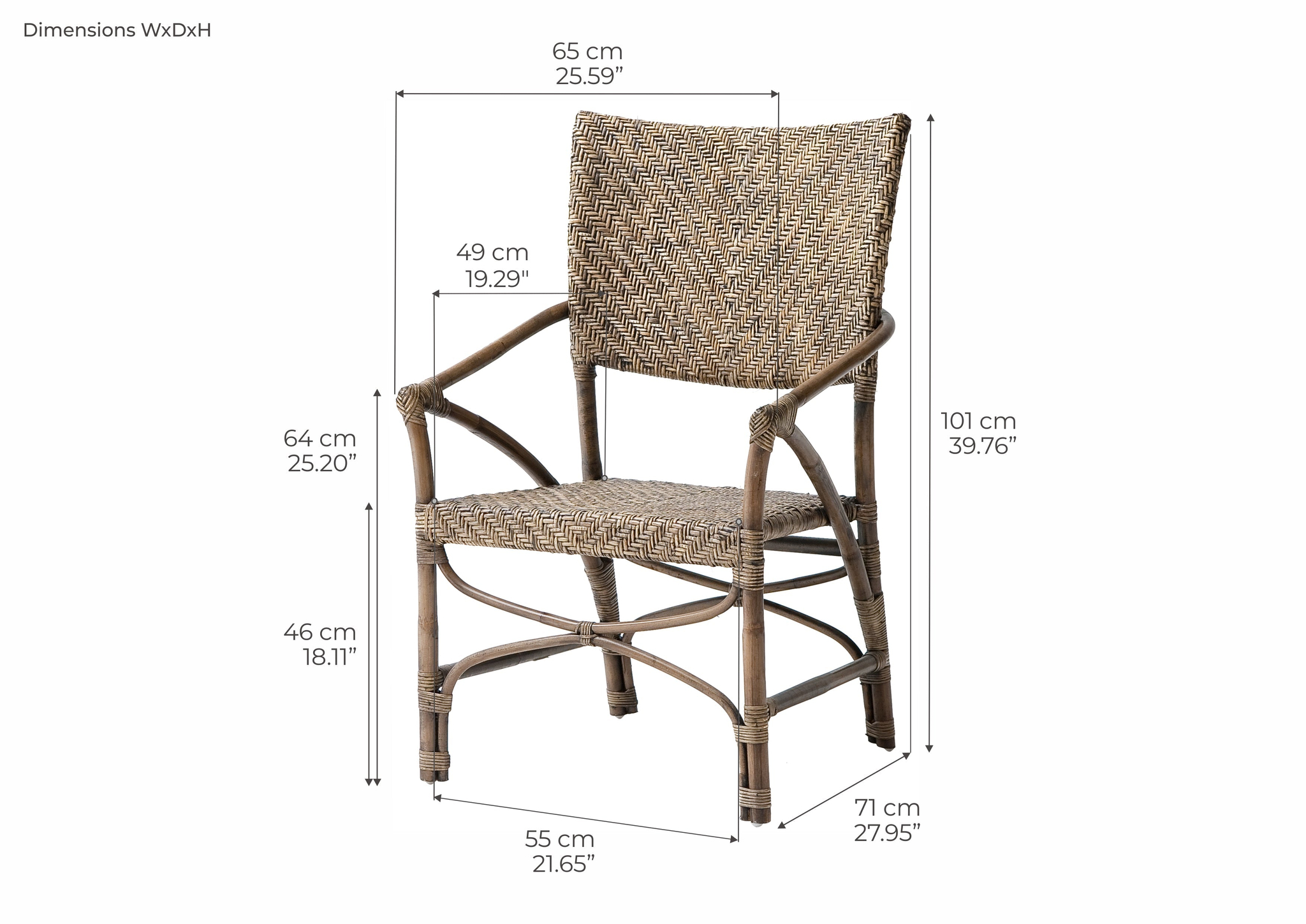 Fauteuil Veedane MDF Wit - Set van 2 - Afbeelding 11