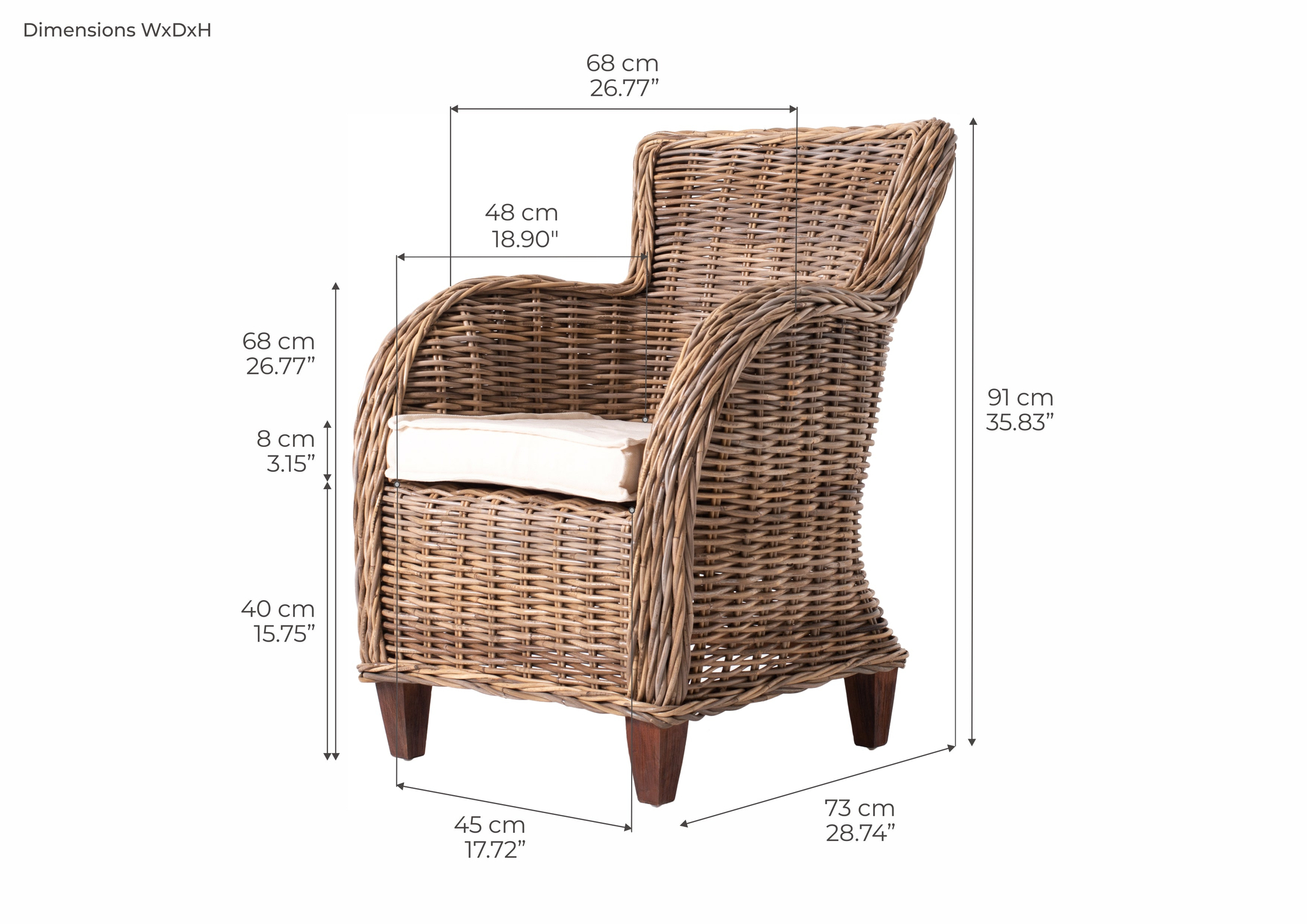 Fauteuil Keelvino MDF Wit - Set van 2 - Afbeelding 14