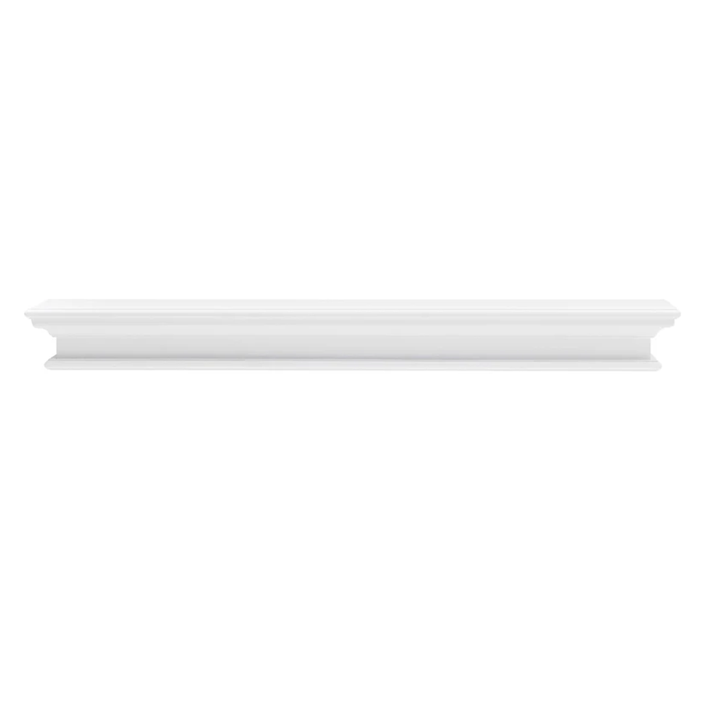 Witte Wandplank Noltane MDF, slank langwerpig design voor boeken en decoratie