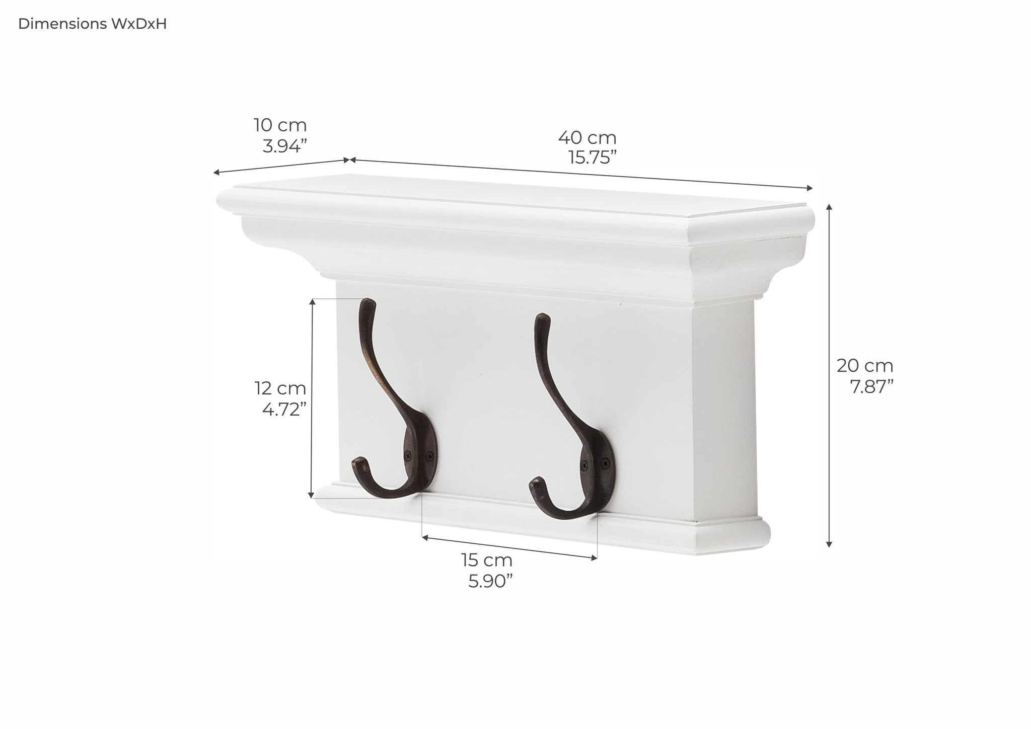 Kapstok Stovino MDF 40 cm - Afbeelding 4