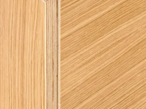 Ladekast Staurdona wit 90 cm met eikenfineer en rustige houtnerfdetail
