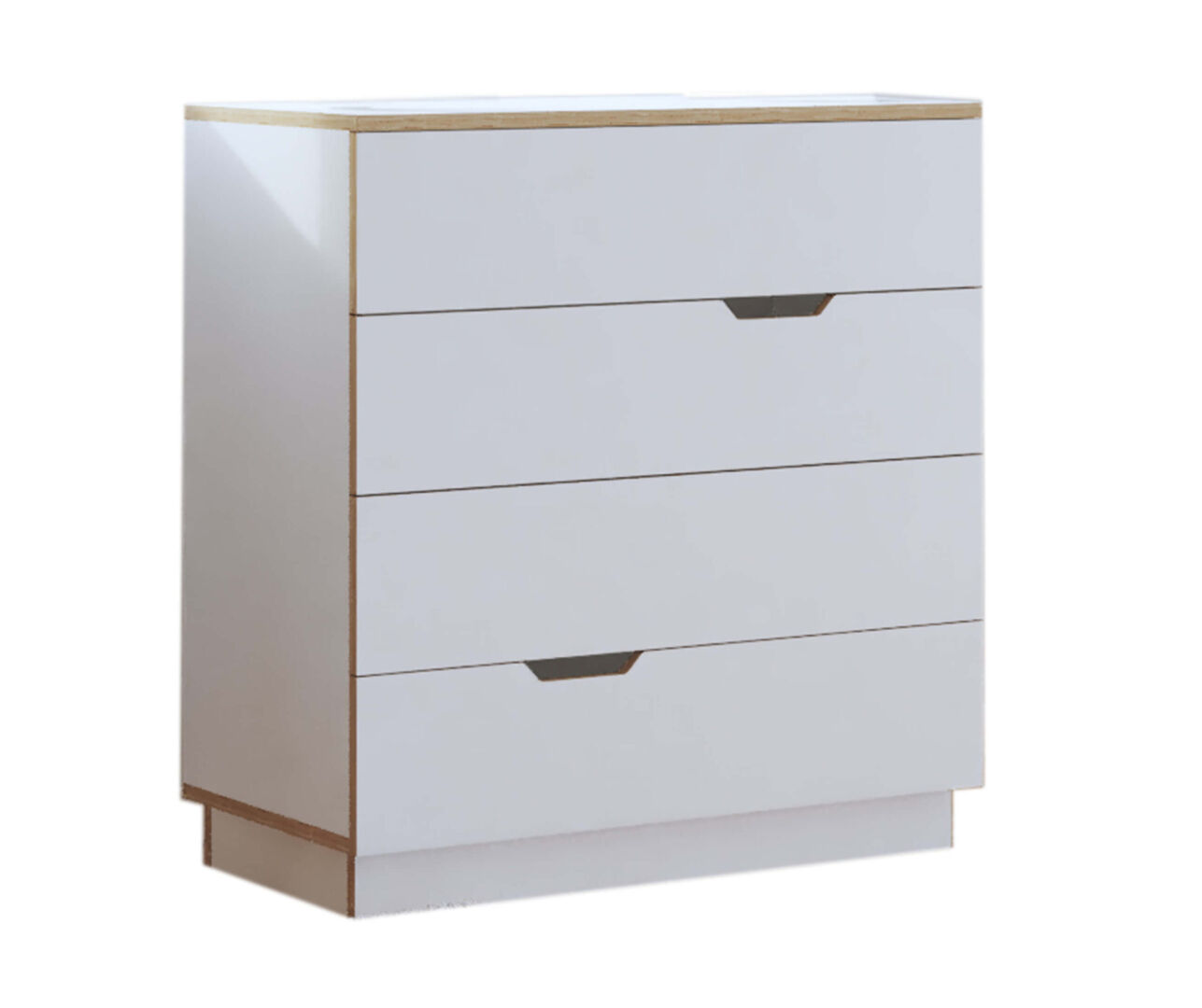 Ladekast Zaulena Wit 90 cm