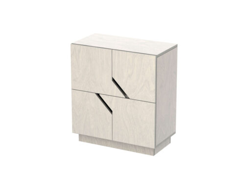 Dressoir Brollis grijs 73 cm met compacte opbergruimte en rustige houtafwerking