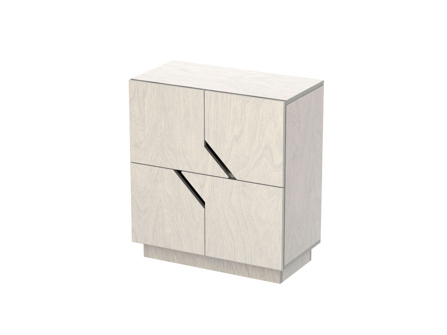 Dressoir Brollis grijs 73 cm met compacte opbergruimte en rustige houtafwerking