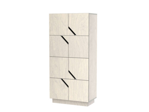 Dressoir Skabira Grijs 73 cm met strakke lijnen, kiezelgrijze afwerking en ruime opbergruimte