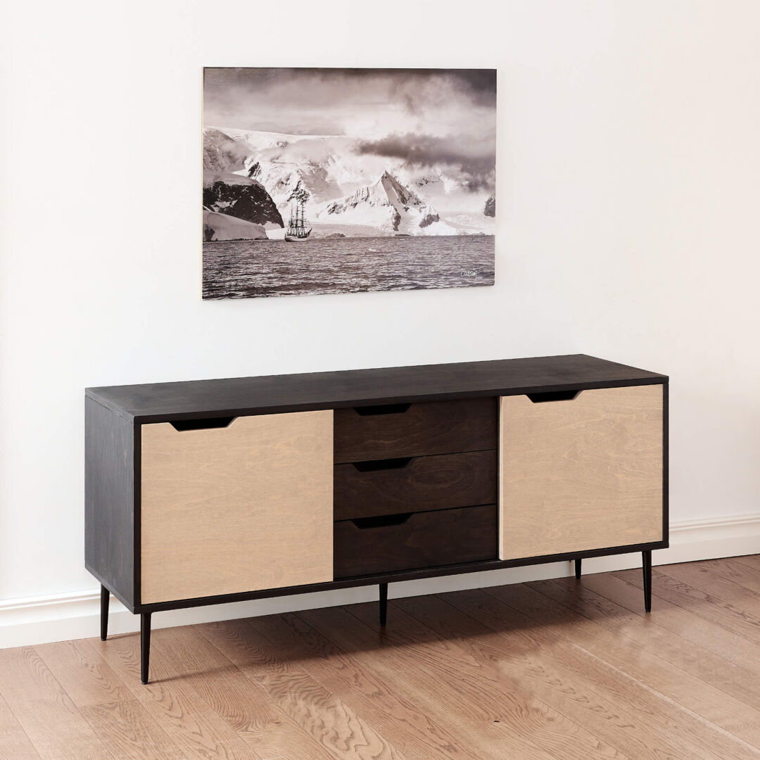 Dressoir Skaustan Zwart 200 cm