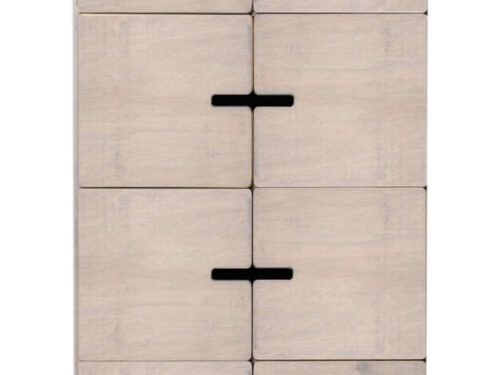 Dressoir Klunnero Grijs 73 cm met vier lades, berken multiplex, olie- en wasafwerking, kiezelgrijs