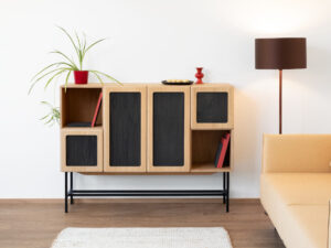 Dressoir Breimmaro Zwart 145 cm