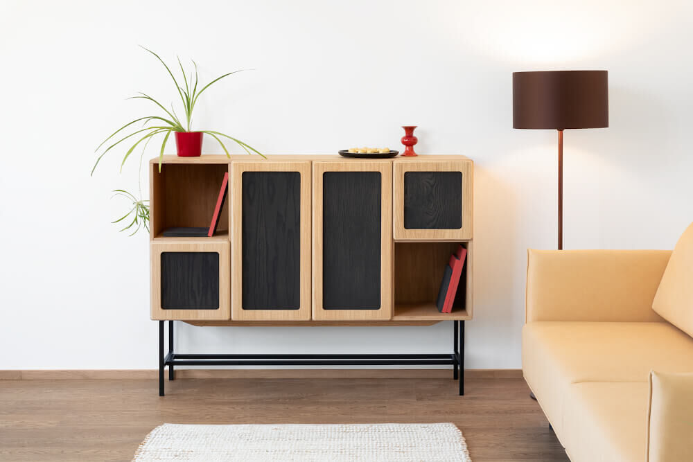Dressoir Breimmaro Zwart 145 cm