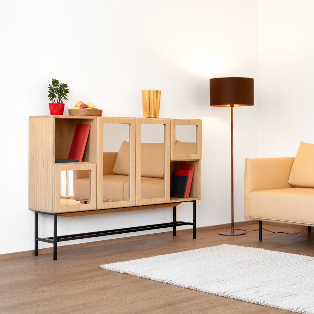 Dressoir Slesin Zwart 145 cm