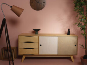Dressoir Leerno Grijs 150 cm