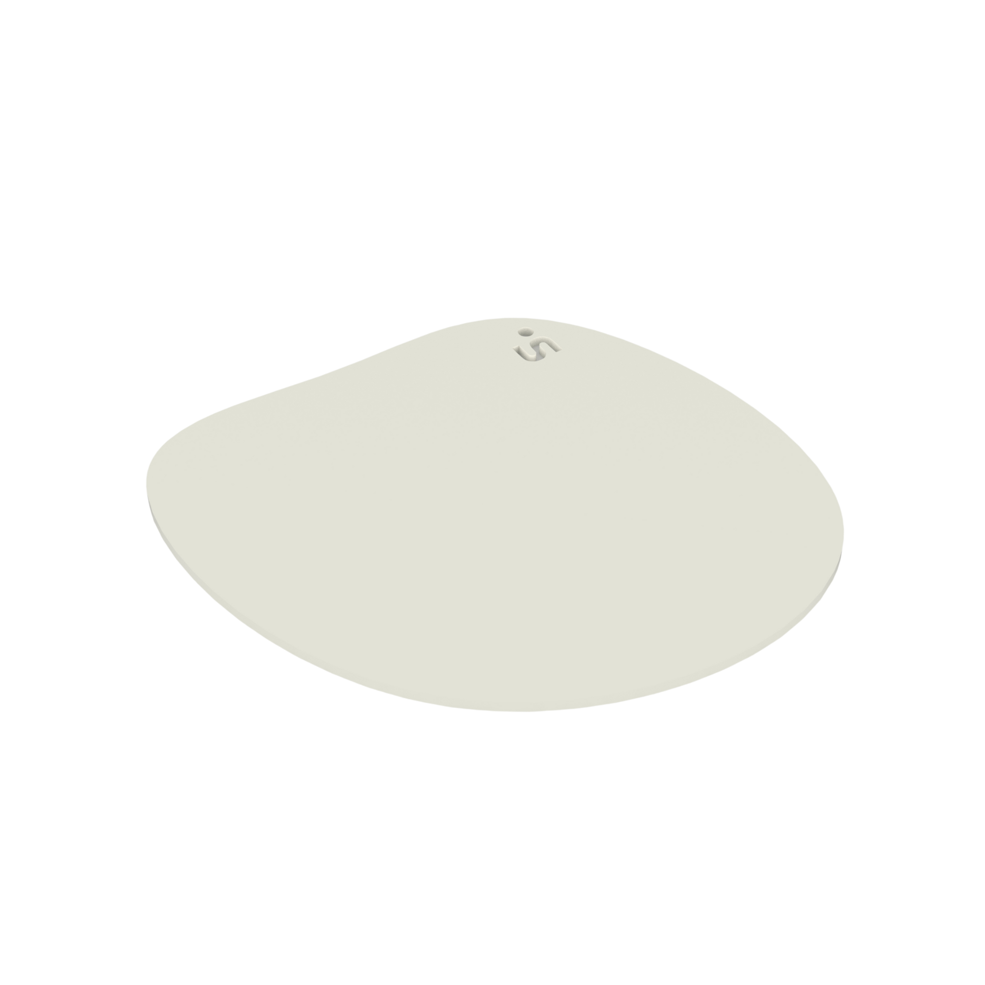 Braskello onderzetter in beige, organische vorm, compact en beschermend voor tafeloppervlakken